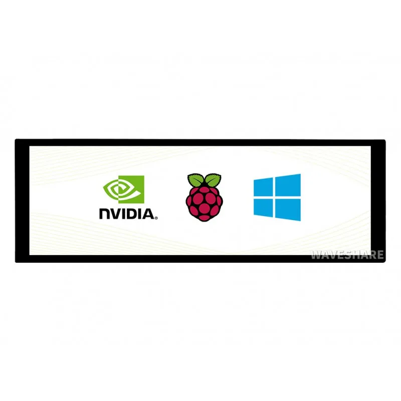 Waveshare 7.9 Inch Capacitive Touch Screen LCD 400x1280 HDMI IPS Display with Toughened Glass Cover for Raspberry Pi PC