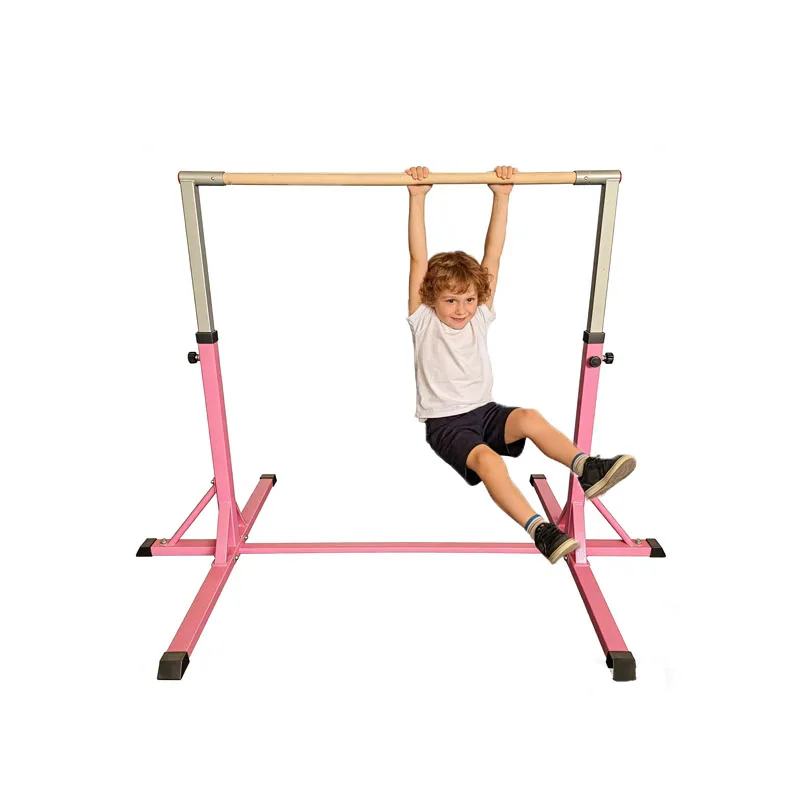 Junior Gymnastics Adjustable Height Kip Bar with X-Stabilizer Base