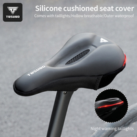 TOSUOD Bicycle 3D Sponge Soft Saddle Seat Cover Seat Breathable Cushion Bicycle Accessories Soft Padded Cycling Bicycle MTB Bike