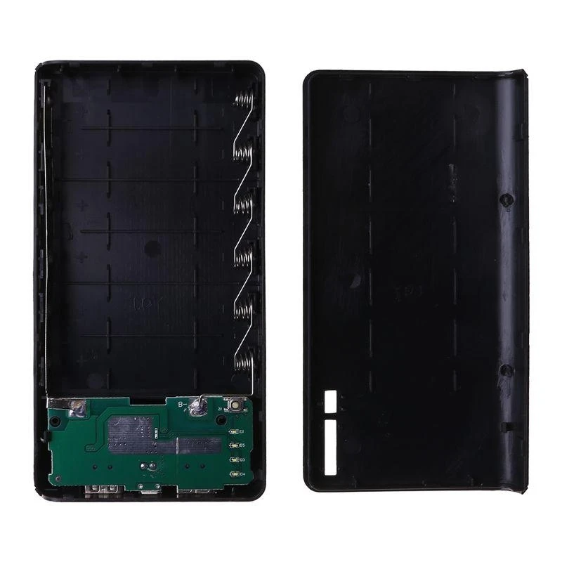 Dual USB 6x 18650 External Backup Battery Box for Case For Ph