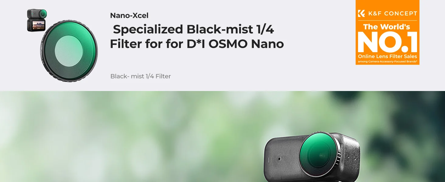 K&F CONCEPT ND CPL Schwarzdiffusionsfilter 1/4 Set für DJI Osmo Nano Vlogging Kamera Neutraldichte Polarisationsfilter HD optisc – Detail 13