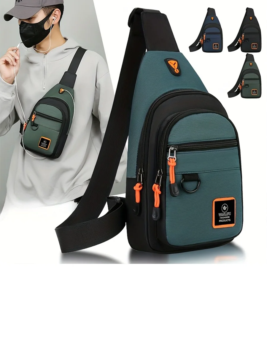 AliExpress Other Men's leisure outdoor hiking bike shoulder bag, waterproof sports crossbody bag, travel backpack, men's chest bag, shoulder bag