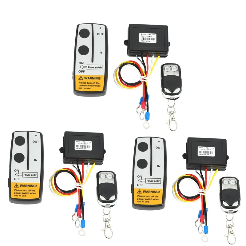 

NEW-12V 50Ft Wireless Winch Remote Control Set Kit Switch Handset For Jeep Truck SUV ATV