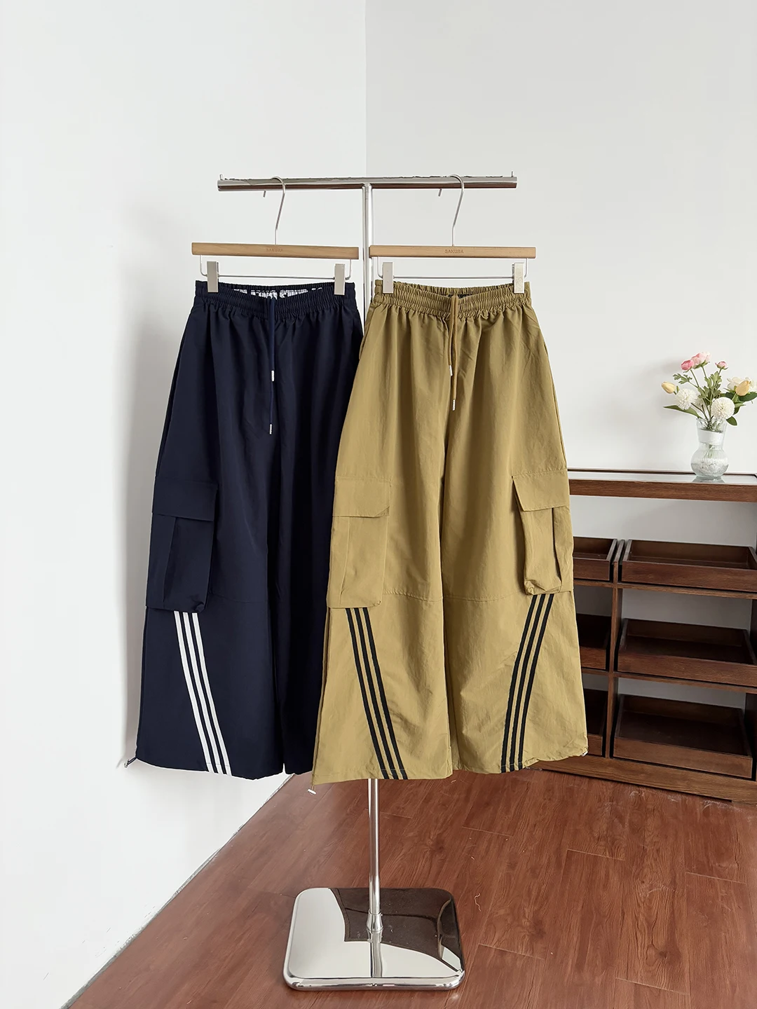 

High Waist Casual Pants Women's Loose Elastic Waist Long Trousers Stylish Slimming Knife Pants American Hot Girl Style