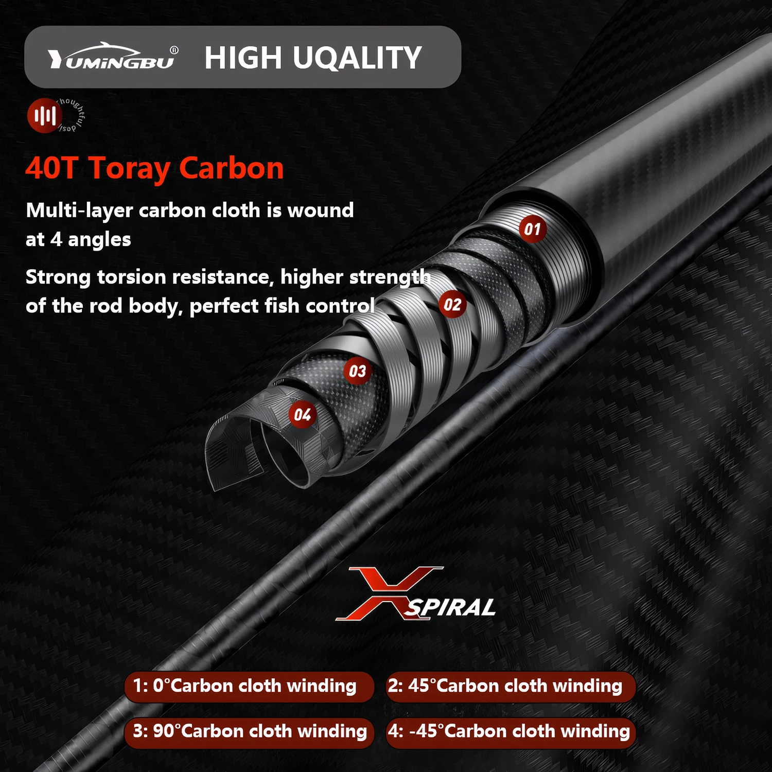 Imagem -02 - Fibra de Carbono Vara de Pesca Ultra Soft Light Lure Rod Anel Guia Fuji Rod de Fundição Girando Truta Bass Carp Fishing Pole Tool ul 40t