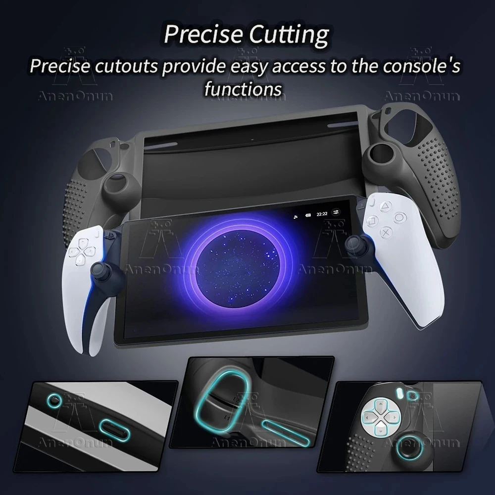Capa de silicone para PS Portal All-Round Proteção Shockproof Scratch-Resistant Soft Shell antiderrapante Grip cobertura completa durável pele
