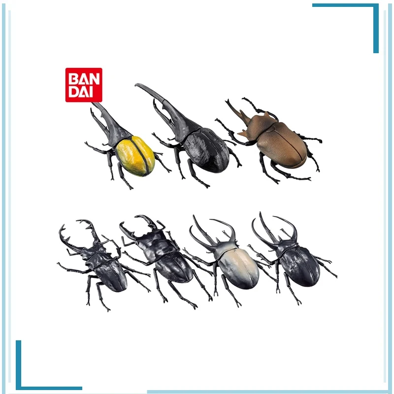 BANDAI Large World Insect Gashapon Coleoptera Lucanidae Children's Day Gifts Cute Keepsake Childhood Memories Figure Model Toys