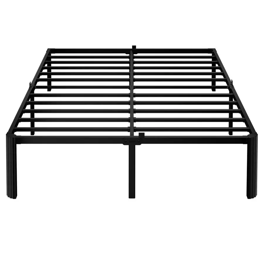 Inch Queen Metal Bed Frame,3500LBS Heavy Duty NoiseFree Bedframe with Mattress Retainers,Headboard Compatible,No Box Spring Need