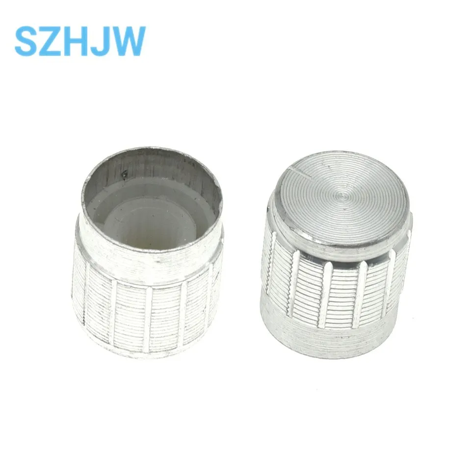 10PCS aluminum alloy 15*17mm potentiometer knob rotation switch volume control knob black silvery Gold