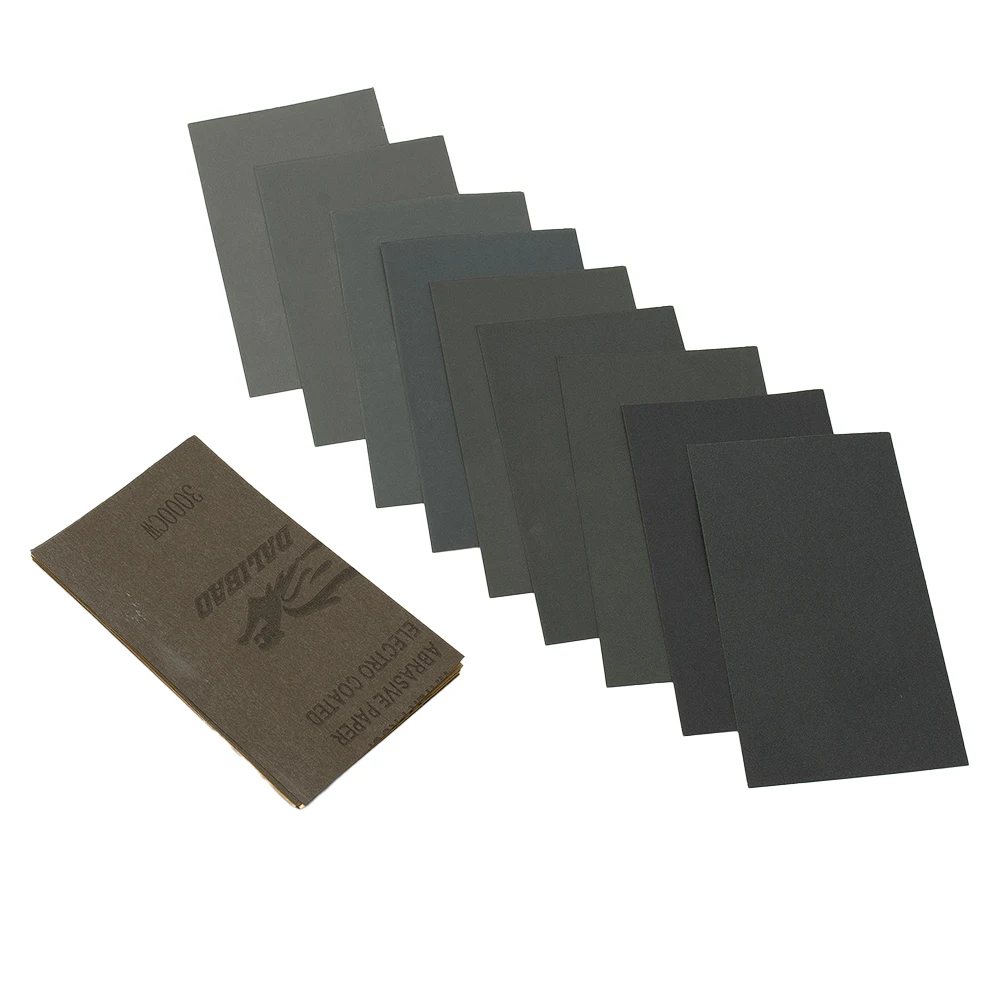 18Pcs 400-3000 Grit Sand Paper Sheets Silicon Carbide Home Coarse Polishing Car Metal Glass Ceramics Wood Sandpaper Wet Dry