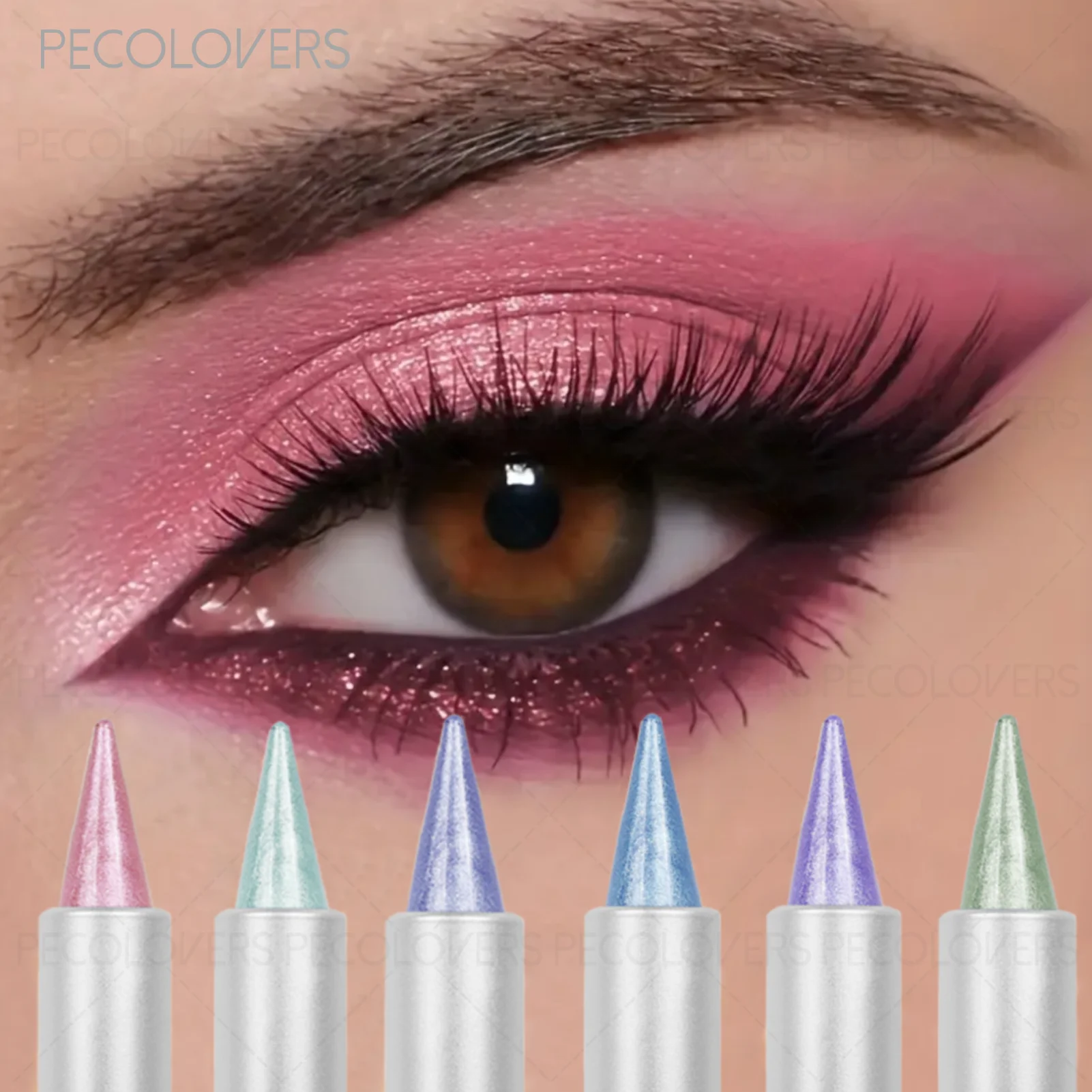 Stylo fard à paupières coloré, rendu des couleurs élevé, maquillage accrocheur, pour fêtes de vacances et usage quotidien, cosmétiques pour les yeux, 1 pièce