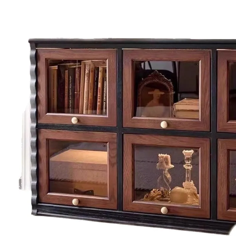 

Solid wood coffee table French retro TV cabinet American living room small apartment atmospheric locker floor cabinet trend