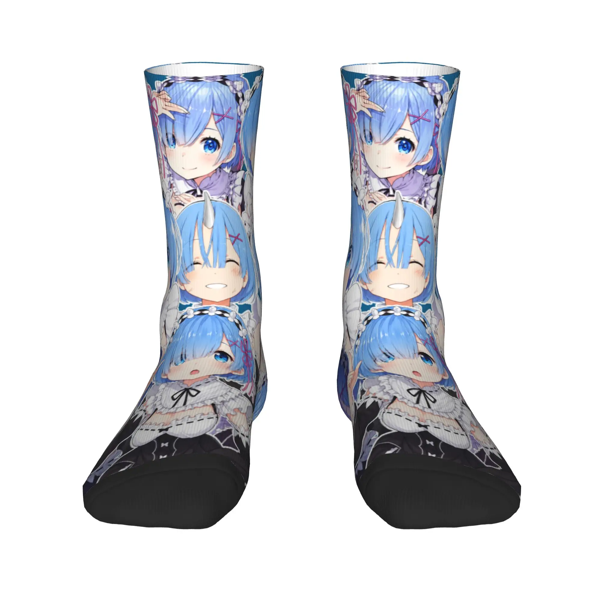 Anime Re Life In A Different World From Zero Rem Socks Autumn Stockings Leisure Men's Warm Soft Socks Anti Slip Socks