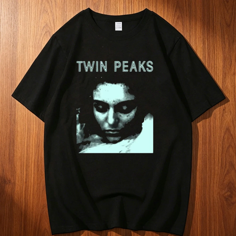 Twin Peaks cotton top tees teen Gothic streetwear 2000s harajuku  Breathable Classic shirt Trendy 2000s Gothic streetwear Grunge