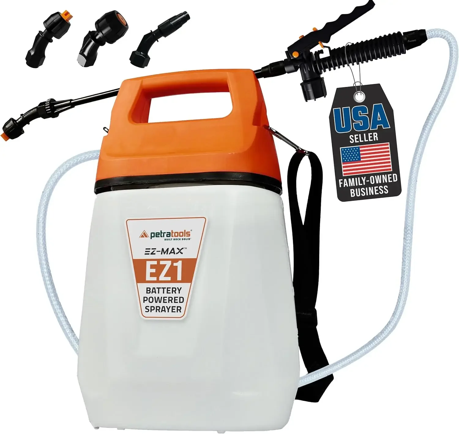 

Tools EZ1 Battery Powered Sprayer 1 Gallon - Lawn and Garden Electric Sprayer for Weed/Pest Control, Watering & More - Battery