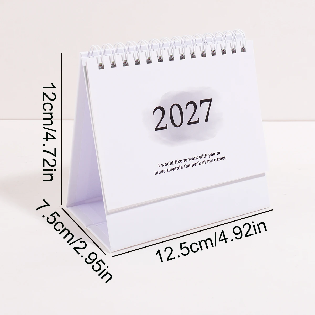2027 Small Multi-Scene Desk Calendar, Spiral Foldable Standable Desktop Calendar for Daily Planner To Do List Office School Home