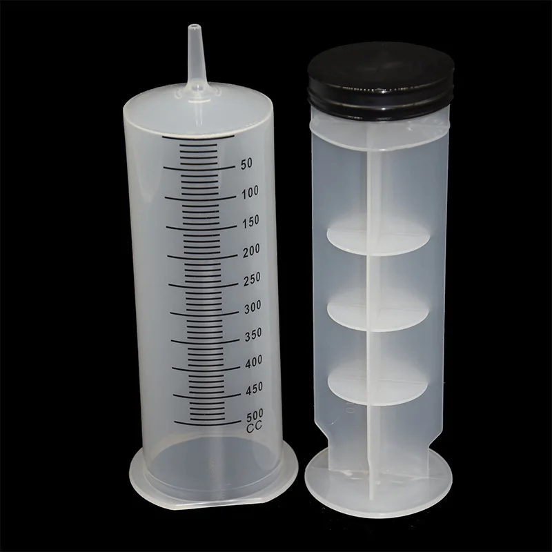 500CC Industrial Plastic Injection Syringe Needleless Syringe Hand Push Large Capacity Syringe Enema Feeder