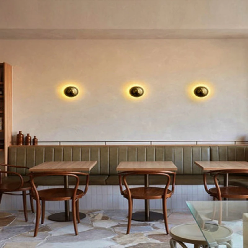 Retro Bedroom Bedside Wall Lamp Eye Protection Nordic Minimalist Creative Medieval Background Corridor Balcony LED Bracket Light