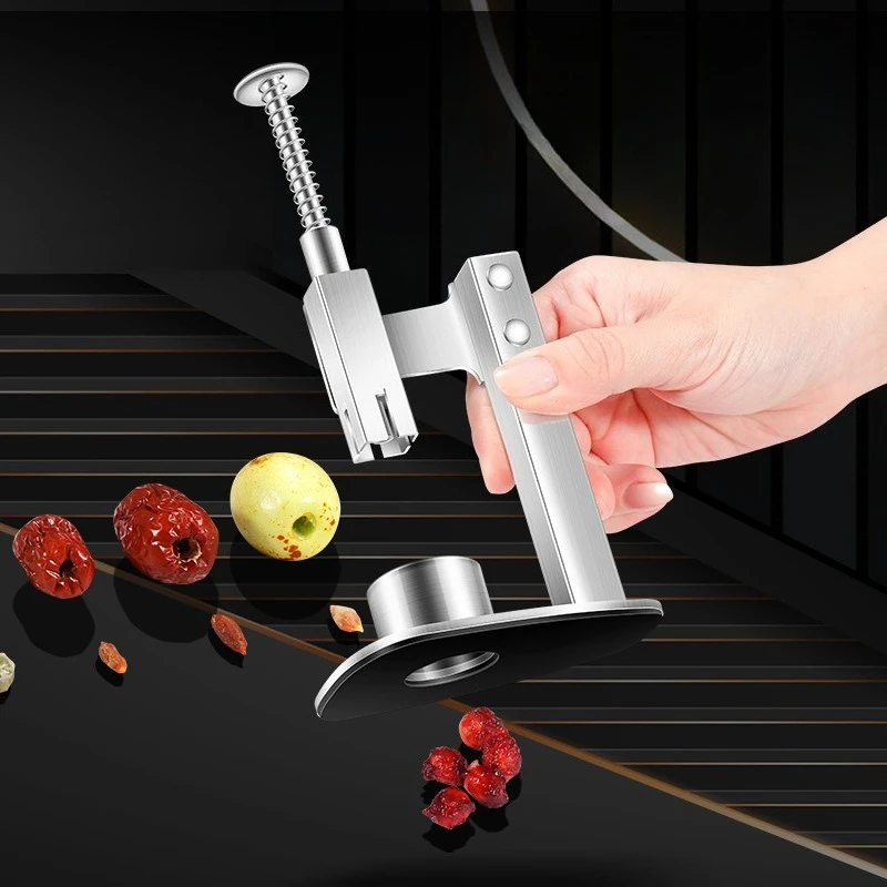 Cherry Core Remover Stainless Steel Jujube Pitting Device Red Date Pit Remover Multi-purpose Kitchen Gadget Oil Orange Corer