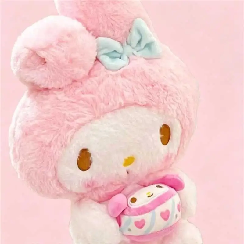 Sanrio Genuine My Melody Sandwich Biscuit Sitting Posture Cute Plush Toy Cartoon Sofa Pillow Bedroom Decoration Gifts for Girls
