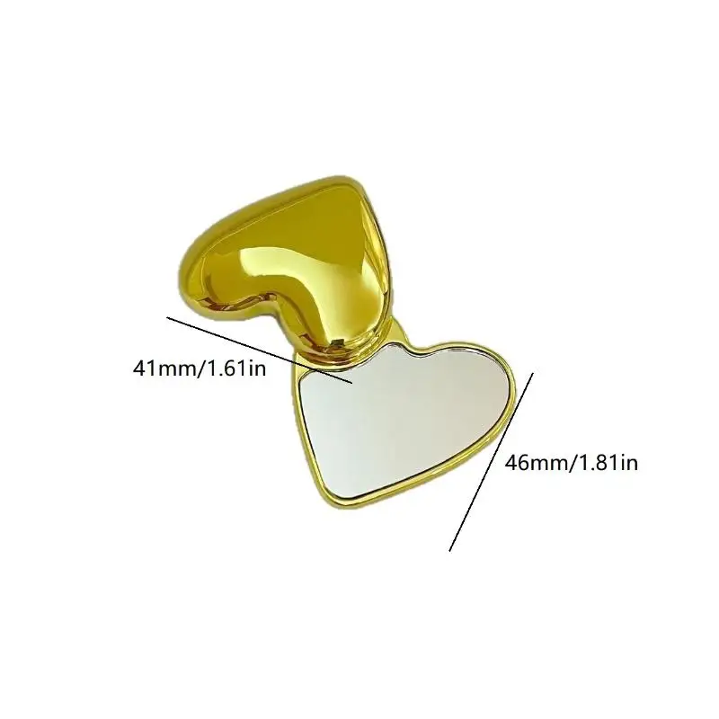 Double-sided Heart Shape Makeup Mirror Girl Cute Small Mirror Portable Student Rotating Mirror Cosmetic Beauty Tools Handheld