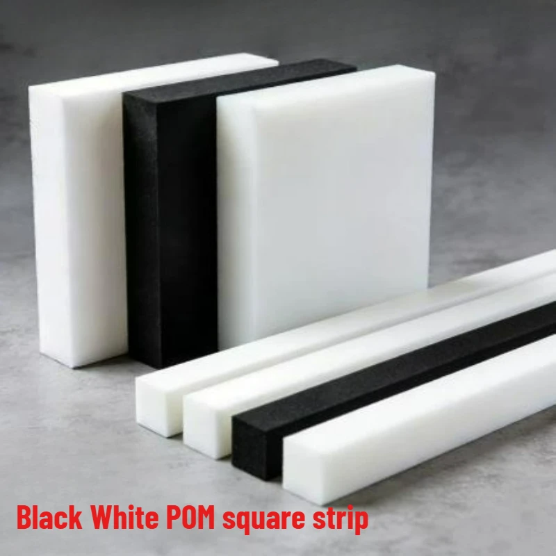 2pcs Thickness 10/12/15/20mm Anti Static Black and White POM Polyoxymethylene Plastic Flat Strip Processing Customization