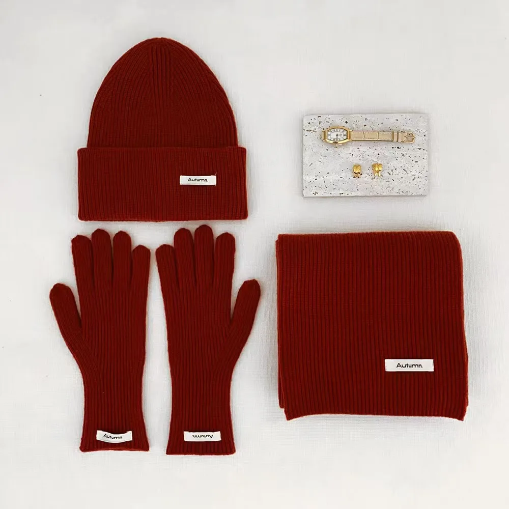 warm-knitted-beanie-hat-scarf-gloves-set-unisex-fall-winter-3-piece-cozy-fashion-outdoor