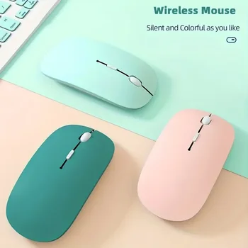 노트북 아이패드 에어 프로 태블릿 PC용 블루투스 호환 마우스, 무선 마우스, 무소음 컴퓨터 마우스, 휴대용 작업 게이밍 마우스