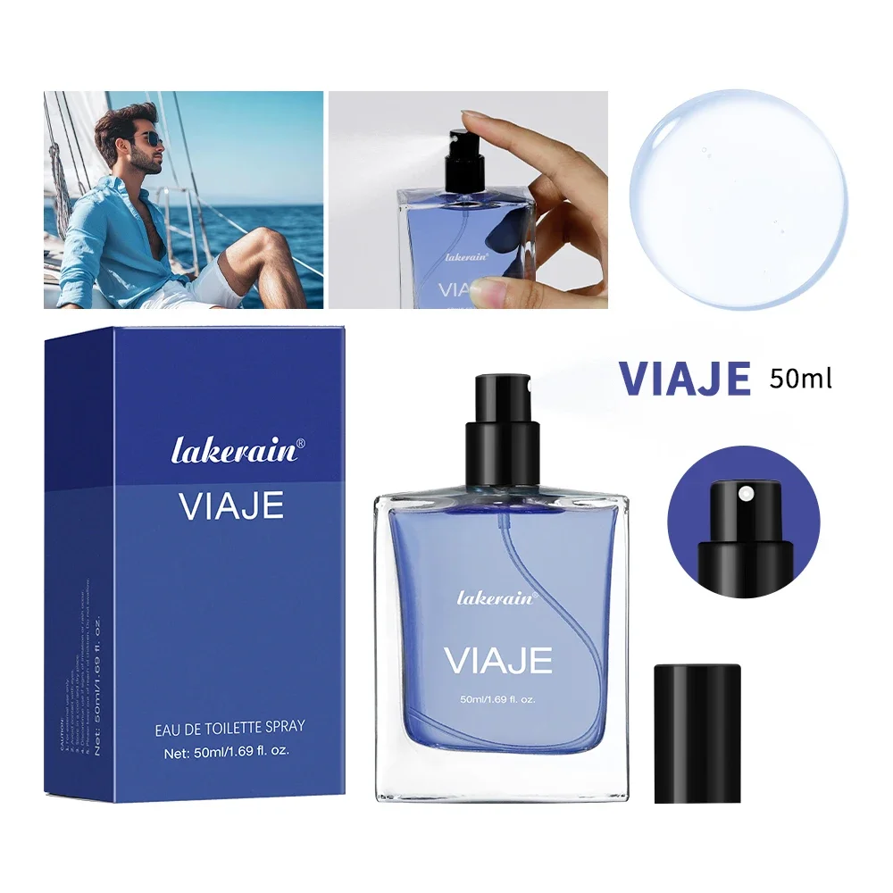 Voyage Cologne for Men Fresh Romantic Fruity Scent Woody Aquatic Notes of Apple Male Pheromone Perfume Attract Women