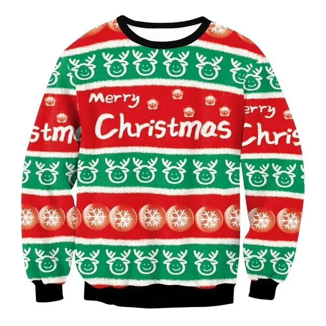 2024 NEW Men Women Holiday Party Sweatshirt Pullover Tacky Xmas Jumper Tops Unisex Happy Birthday Jesus Ugly Christmas Sweater