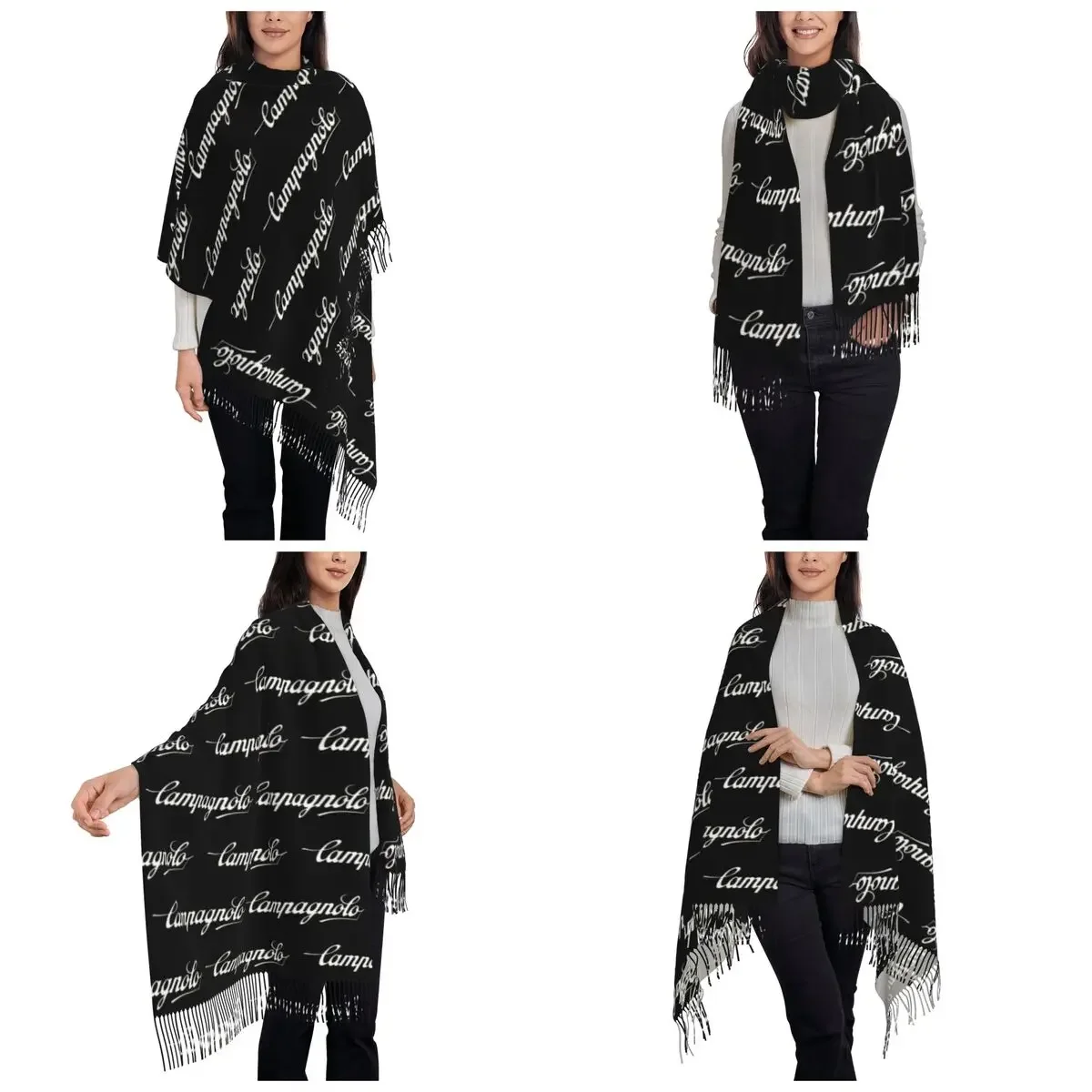 

Campagnolo Шарф Шарфы с кисточками Женские мягкие теплые шали и накидки Длинная осенне-зимняя шаль