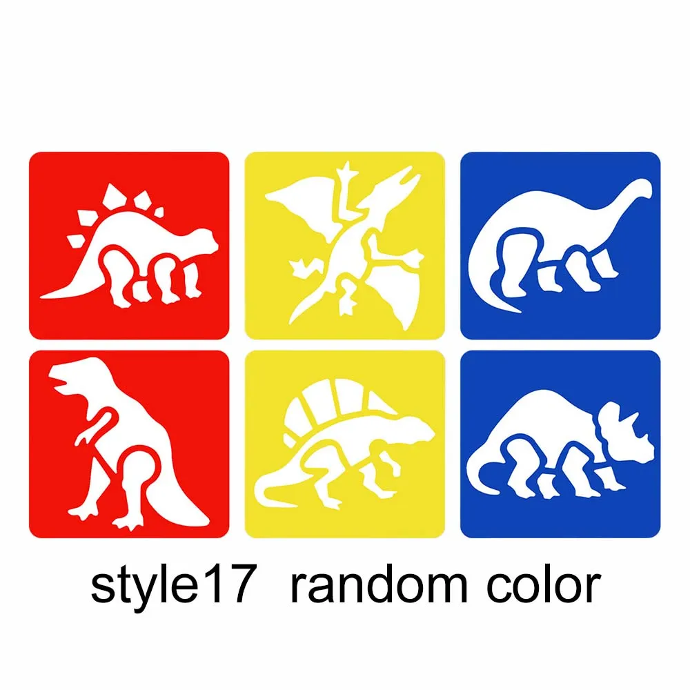 6pcs Cartoon Pattern Drawing Stencils for DIY Crafts