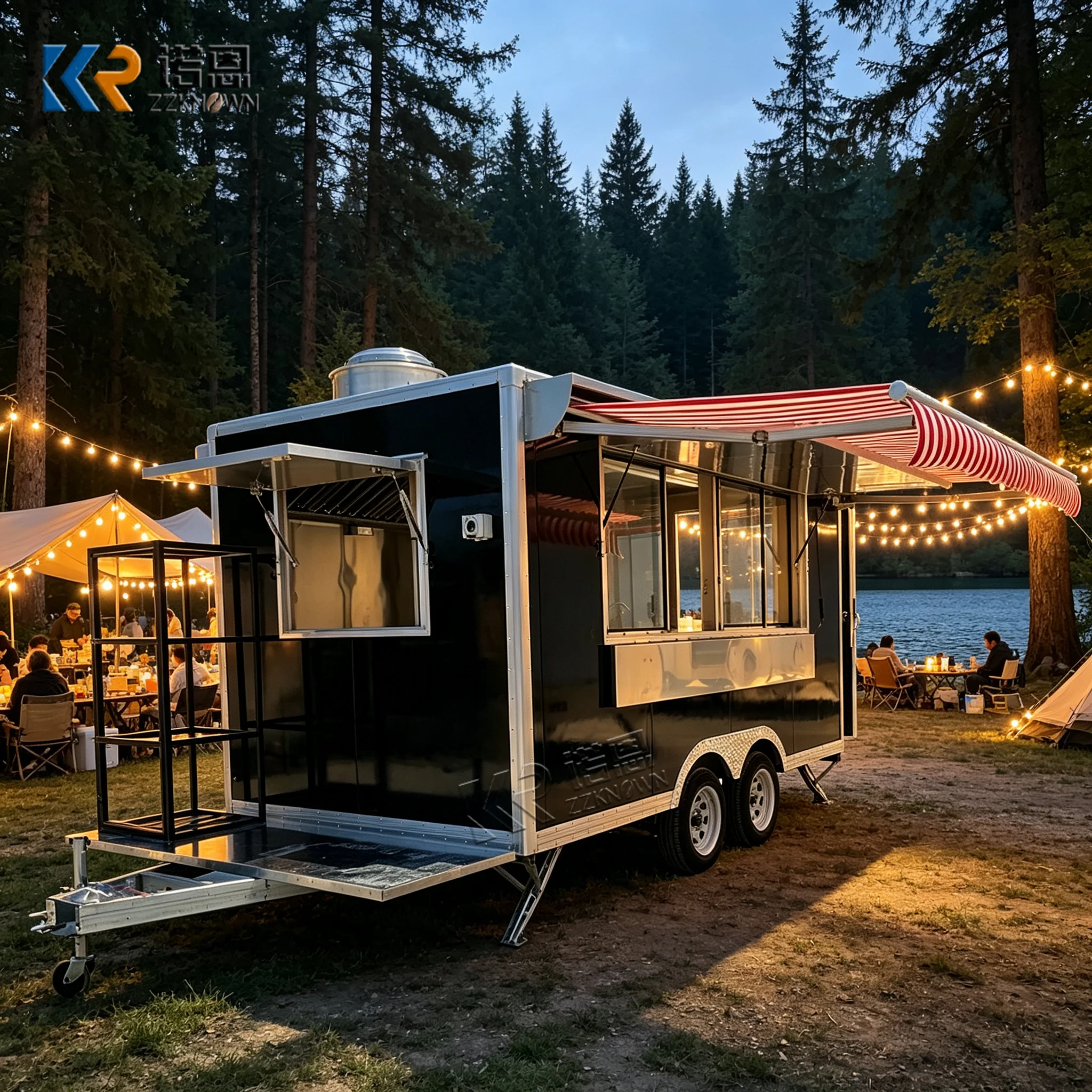 Compact Food Concession Trailer Single-Axle Commercial Truck for Pop-up Kiosk Farmers Market & Catering Rental