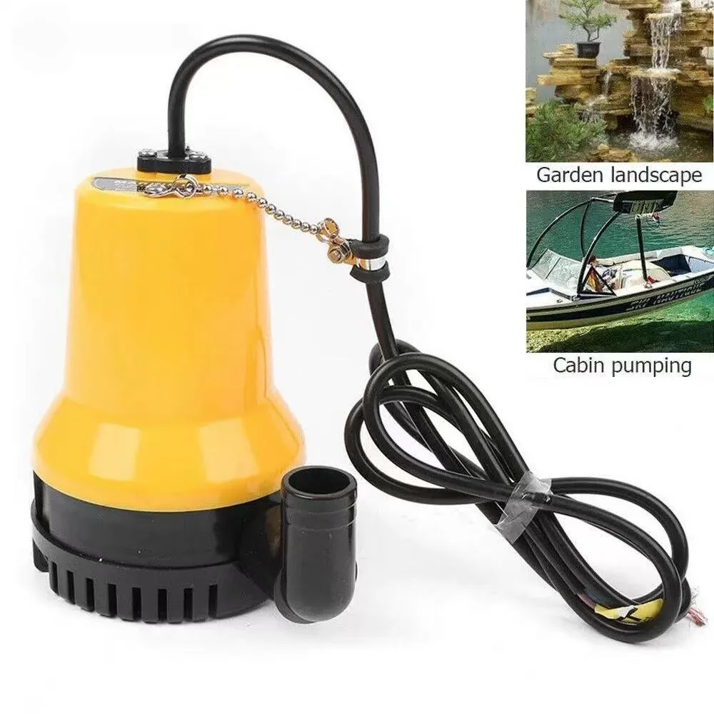 Solar Outdoor Miniature DC1224V Electric DC Portable 65W 3000LH Submersible Pump Aquarium Irrigation Household Pumping Pump