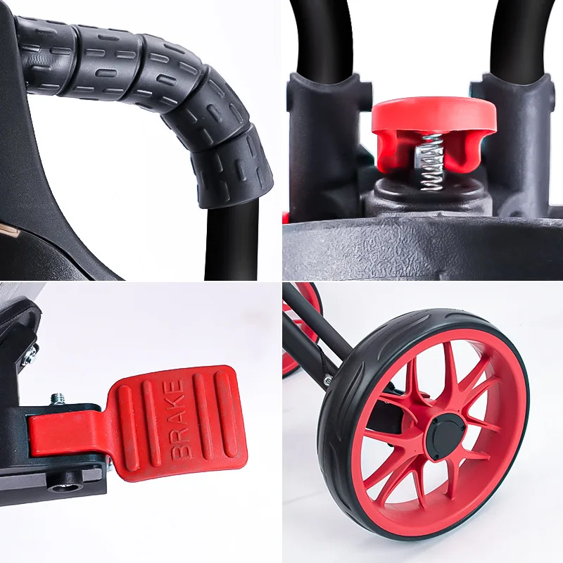 عربة جولف مُستقنة، عربة عربة من سبائك الألومنيوم قابلة للطي بأربع عجلات، عربة سحب مُستحمة