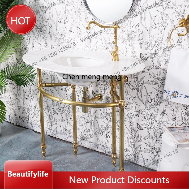 

New pure copper classical oval bracket basin retro countertop hotel villa creative wash basin
