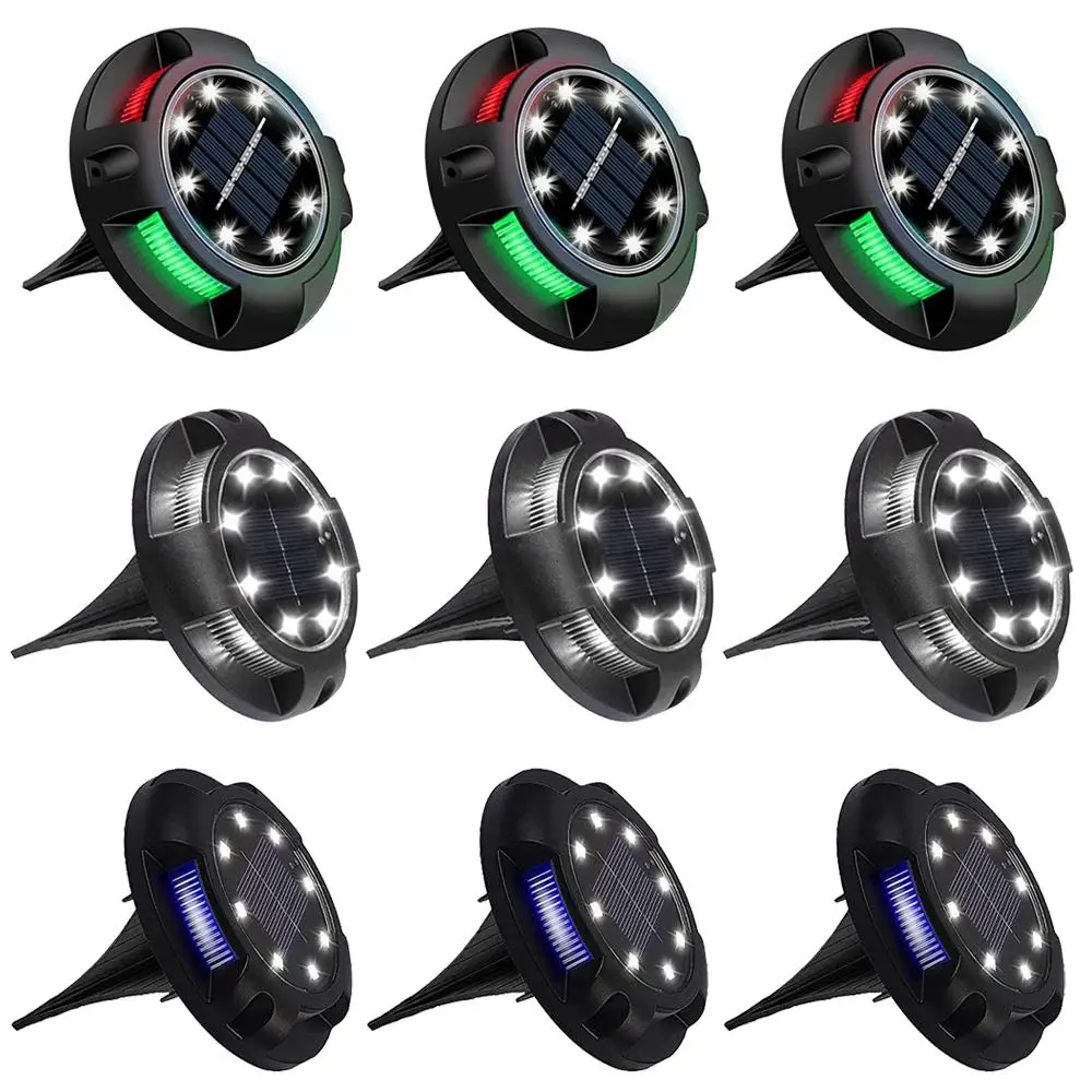 

Solar Buried Light Dusk To Dawn Street Lights Decoration Outdoor Led Lawn Underground For Garden Waterproof Garden Warm Rgb Lamp