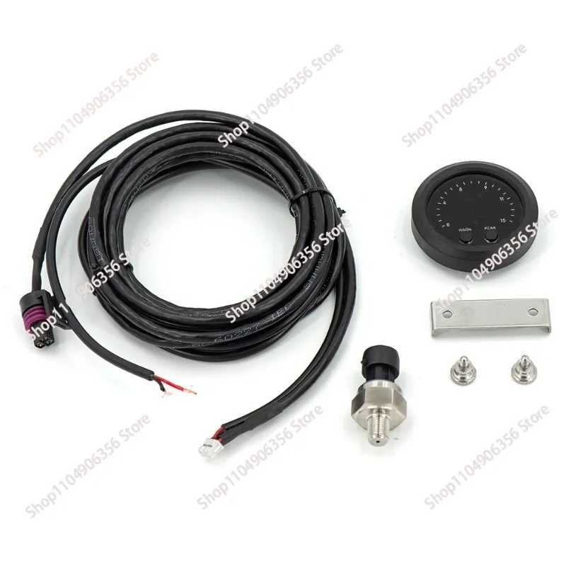 for Car modification 52MM ultra-thin round red LED display 0~ 15PSI fuel pressure meter