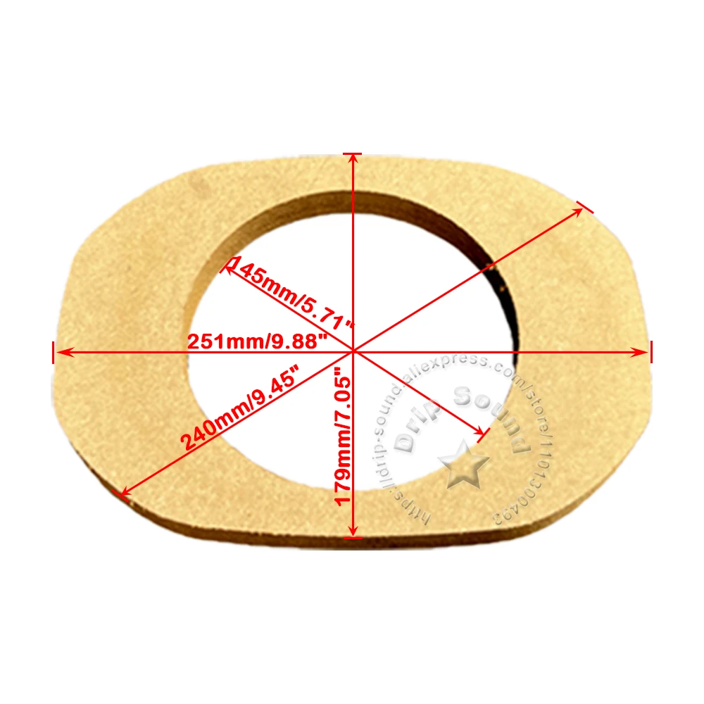 1 Paar MDF Distanzring für 165 mm Lautsprecher Boxen 16mm Höhe Adapter Halterung 1 Paar MDF Distanzring für 165 mm Lautsprecher Boxen 16mm Höhe Adapter Halterung