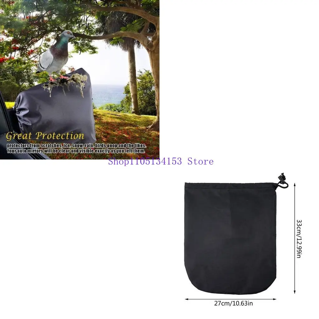 

hg89 1 Pair Black Snow Cover Side Mirror Sunshade SUV Ice Guard All-Season