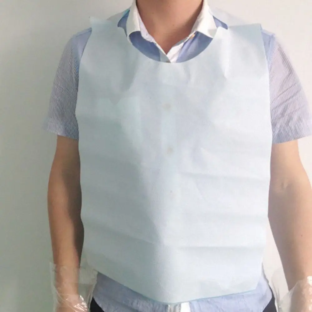 

20pcs Adult Care Waterproof Adult Bibs Disposable Soft Clothing Protector Absorbent Feeding Aprons Eating Protection
