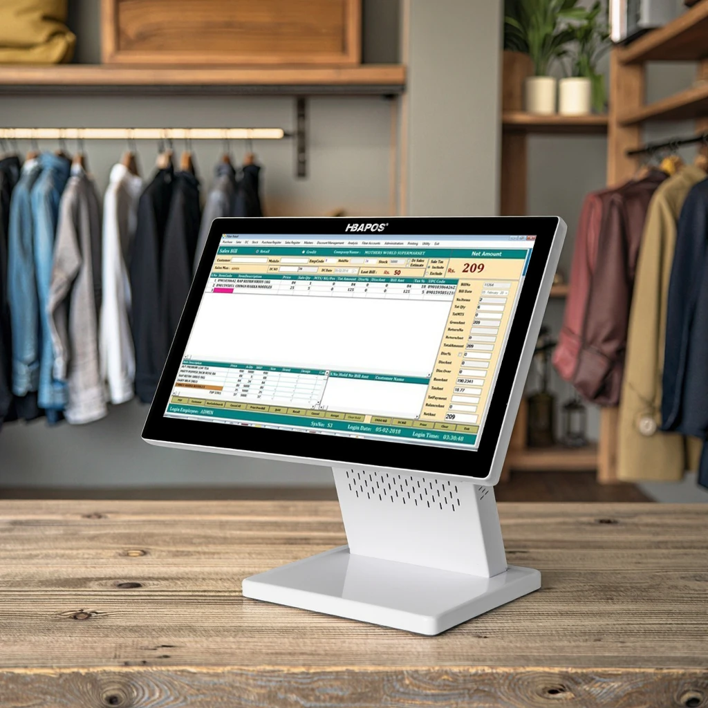 ATV&UTVHBAPOS 15inch Touch Computer Desktop Cheap Price Retail Complete for Sale Restaurant Pos System All in One