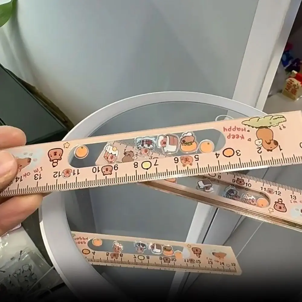 Stationery 15cm Capybara Ruler Maths Drawing Measure Ruler Geometry Straight Ruler