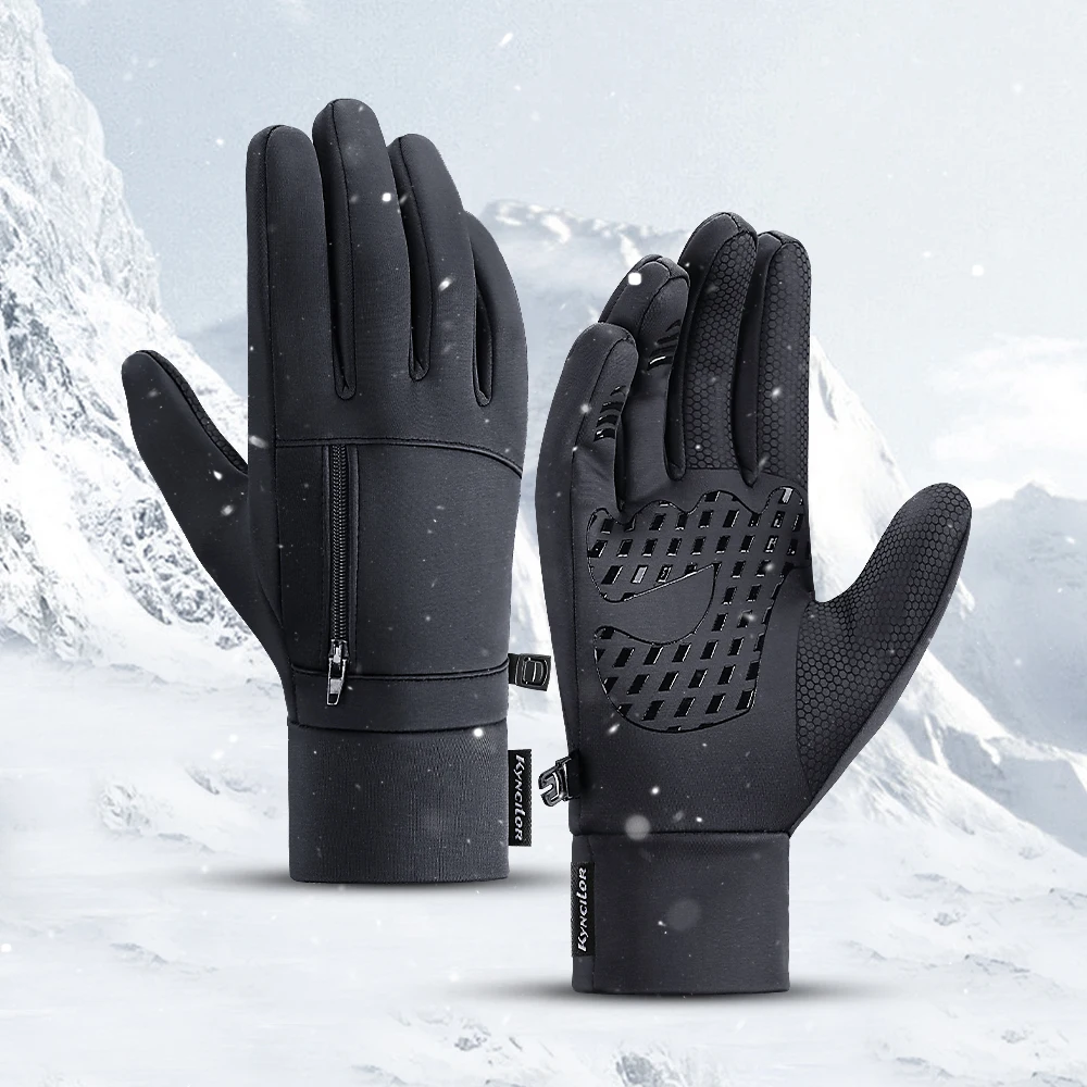 Autumn and winter gloves, touch screen, waterproof, windproof, warm, suitable for running, cycling, driving, hiking, men and wom
