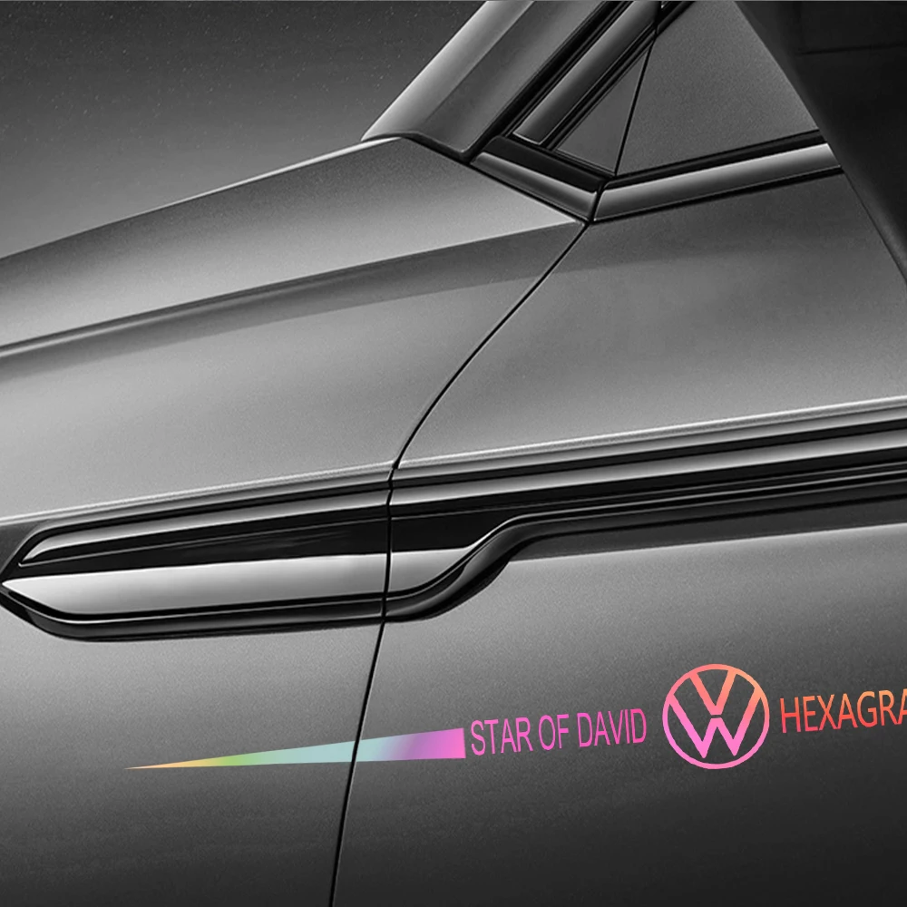 Car Sticker Stickers Car Door Window Reflective Laser Car Styling Stickers For Volkswagen VW Golf 4 5 Polo Jetta Mk6 Tiguan Pass