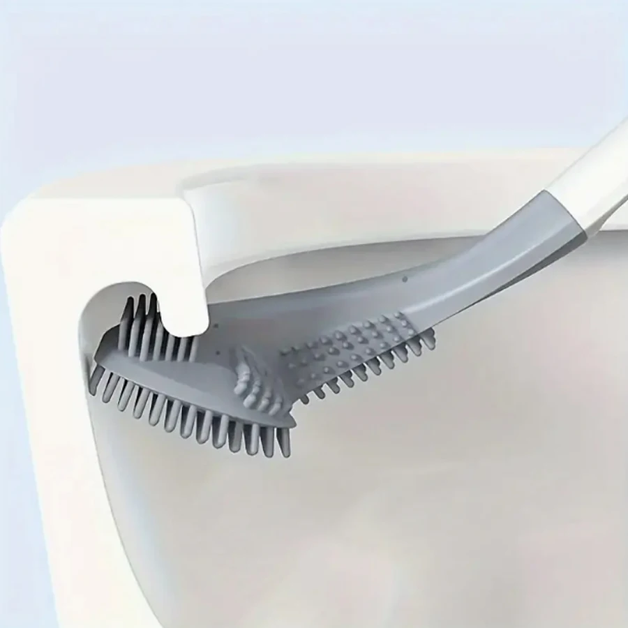 soft toilet brush, long handle golf toilet brush, with soft brush head and long handle, used for bathroom, toilet, sink image 4