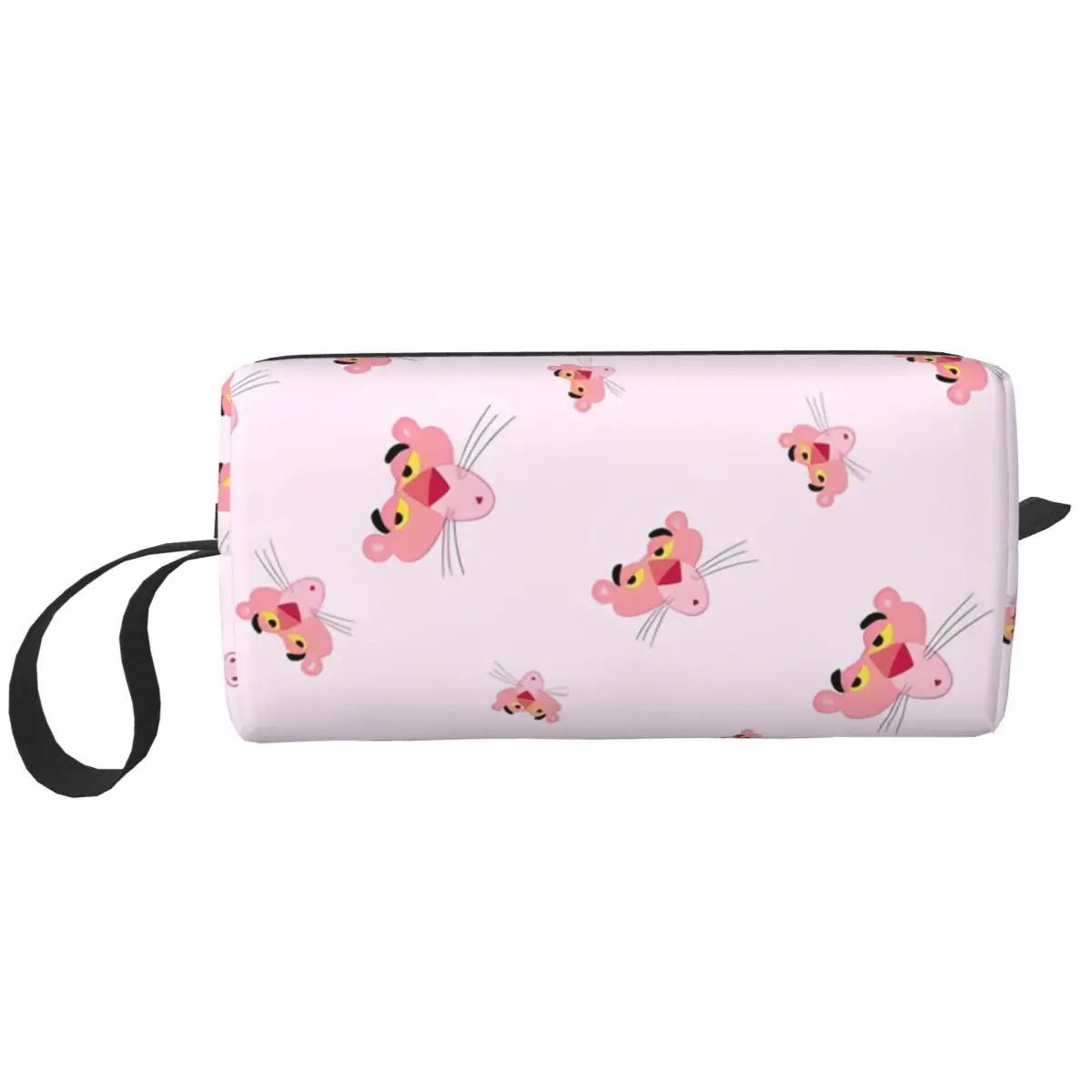 Pink Panther Cartoon Cosmetic Bag Women Makeup Bags Travel Daily Toiletry Bag Organizer Storage Bag