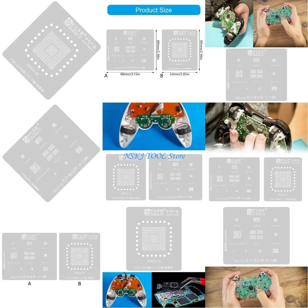 

Портативные шаблоны L8RC для реболлинга BGA для ремонта микросхем процессора, удобная переноска