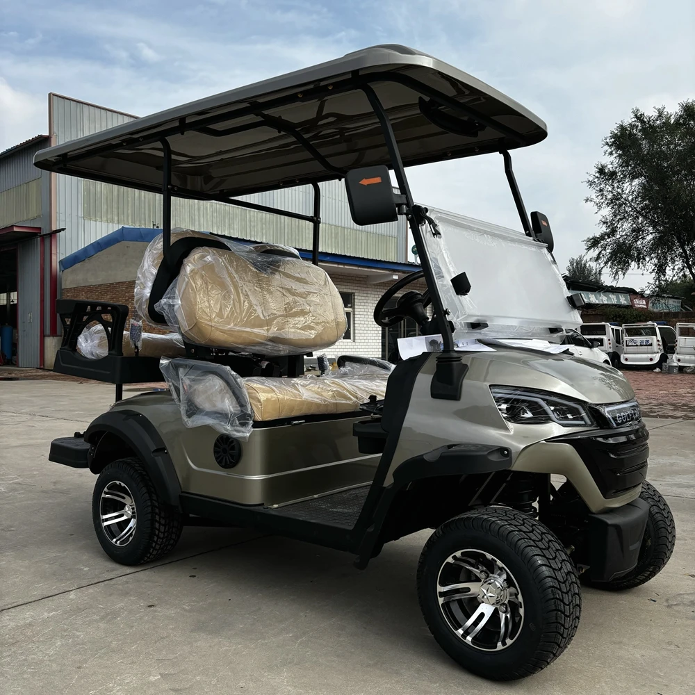 Custom Road Approved 4+2 Seats Off Road Electric Hunting Buggy 30% Max Driving Slope Trolley Golf Cart