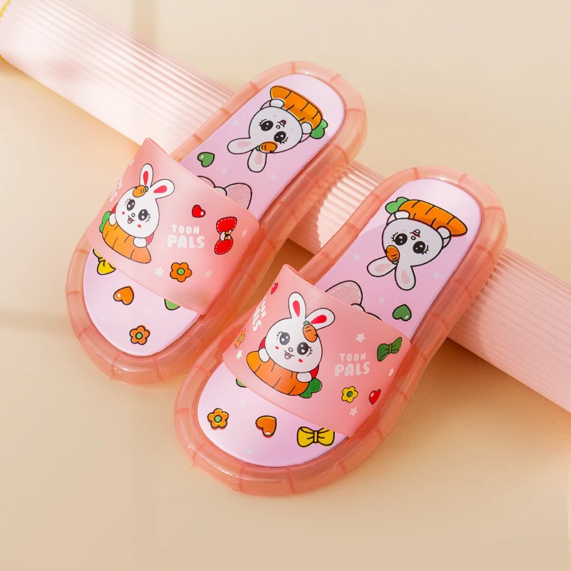 New Children‘s Boys Girls Slippers Cute Cartoon Prints Slipper Lighted Fashion Comfortable Shoes Bathroom Toddler Slippers Kids